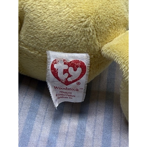 TY Woodstock Peanuts Plush 7" Yellow Snoopy Friend Stuffed Animal VTG Cute - Picture 5 of 5